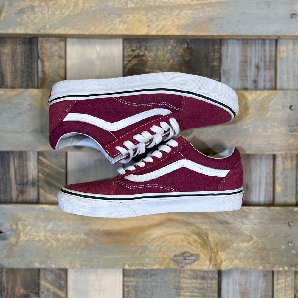Like New [Vans] Burgundy Red Low Top < Old Skool > Shoes + Sneaker | M 6 - W 7.5 - Picture 3 of 15